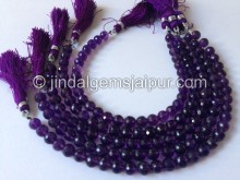 Amethyst Far Faceted Round Shape Beads